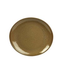 Rustic Brown Terra Stoneware Oval Plate 29.5 x 26cm